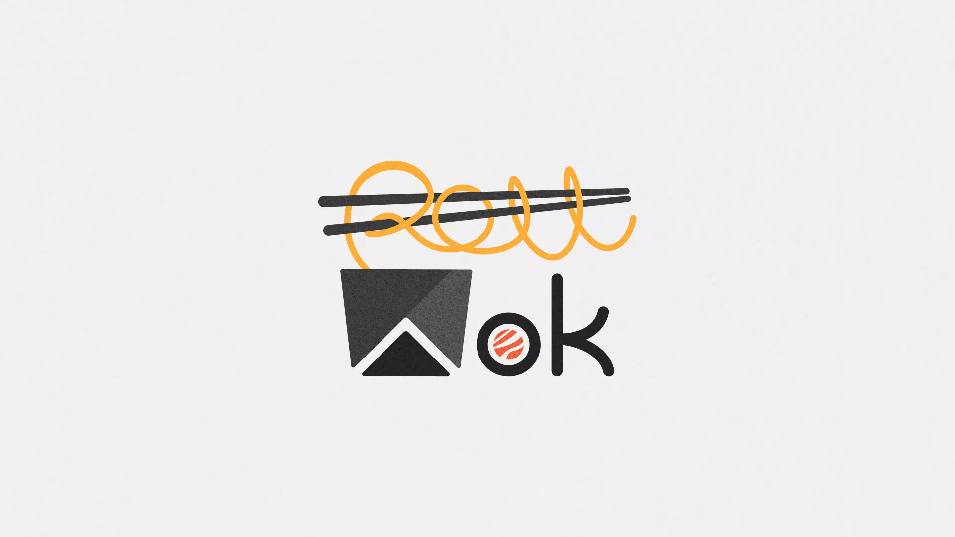 Разработка логотипа суши-бара «Roll Wok Club» в Магадане